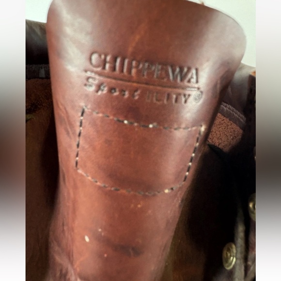 Chippewa Men's Dark Brown Leather Boots Size 12 - Picture 8 of 14